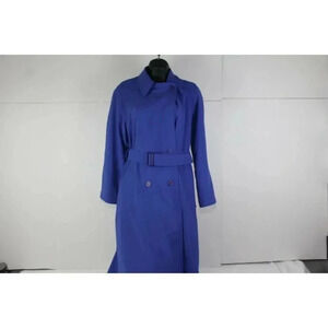 Four Seasons of London Women’s Blue Belted Trench Coat Petite 8P